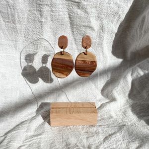 Three Dimensional Wavy Earrings